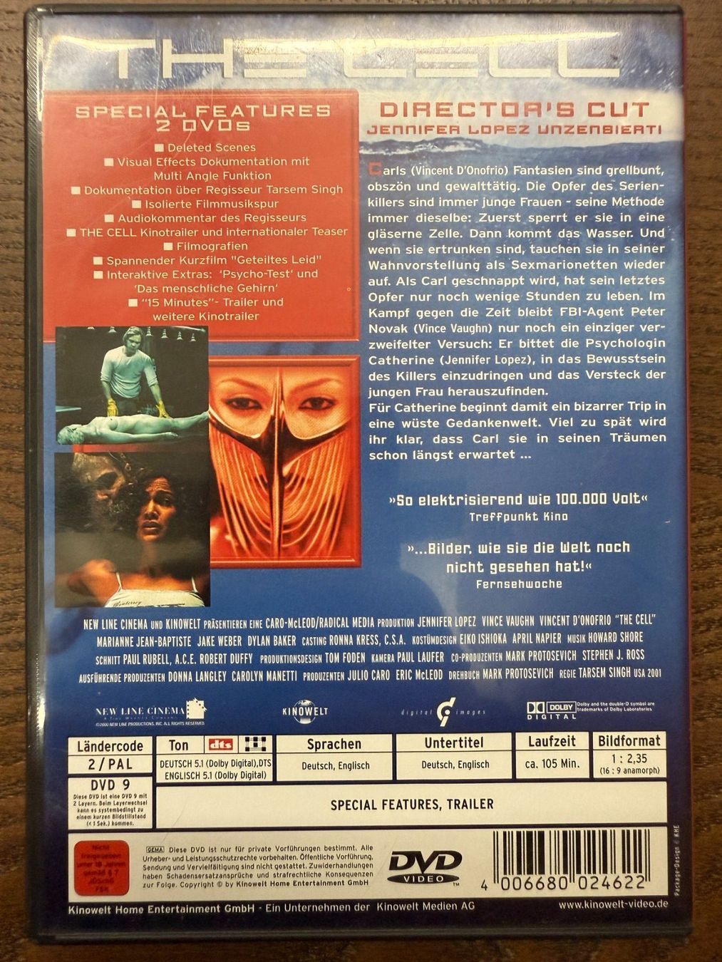 Alle DVDs: The Cell – Gebraucht aus Zürich von FilmFreunde 1