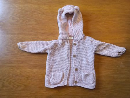 Next Baby Strickjacke rosa mit Kapuze Grösse 68 gebraucht