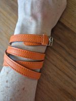 Original Hermès Paris Lederarmband Orange H 78 cm Made in Fr