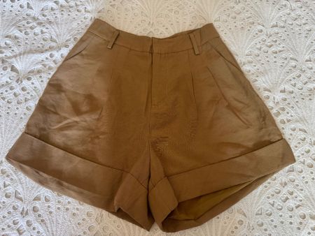 Damen Sommer Shorts Braun Kaki mit Kordelzug Gr. S Top Zusta