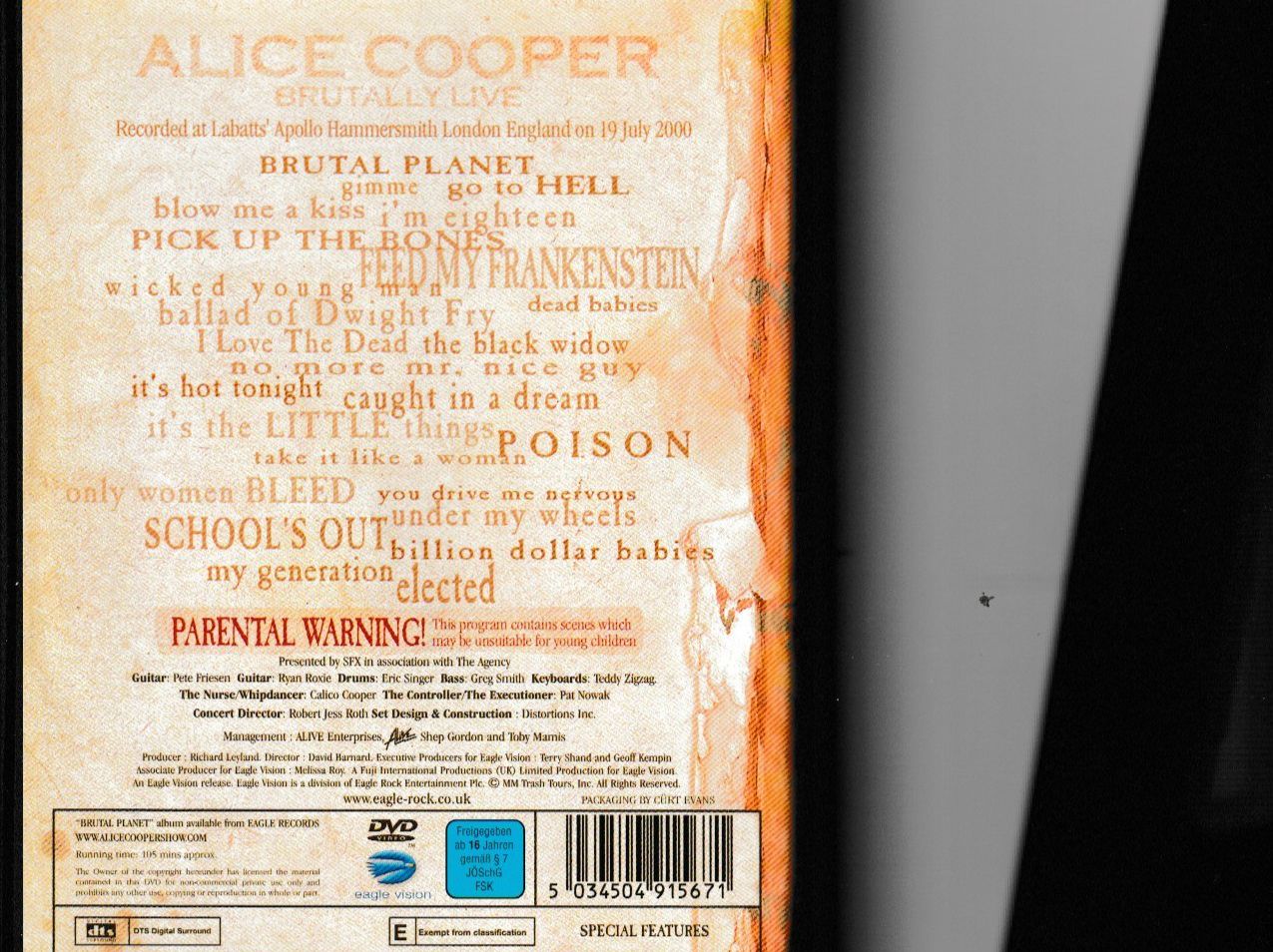 Tutti i DVDs: Alice Cooper - Brutally Live – Usato da Chur venduto da zowie72 1