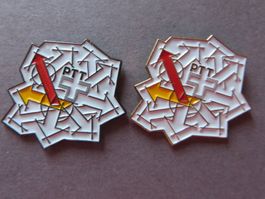 2 PINS, SCHWEIZ PTT POST, SILBRIG, GOLDIG ist limitiert
