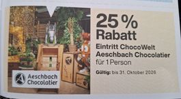 Aeschbach Chocolatier Gutschein -25% bis 31.10.26