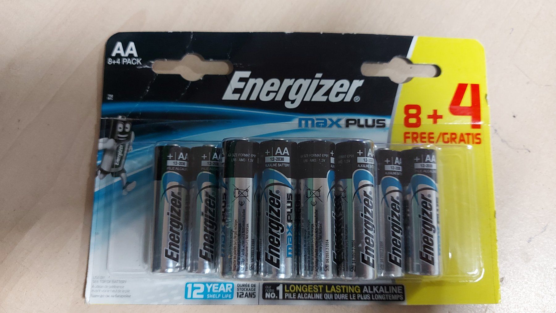 Energizer Caricatori & Batterie: Energizer Batterien Max Plus, 8 Stück + 4 gratis, AA/LR06 – Nuovo (secondo la descrizione) da Schönengrund venduto da VwRacer01