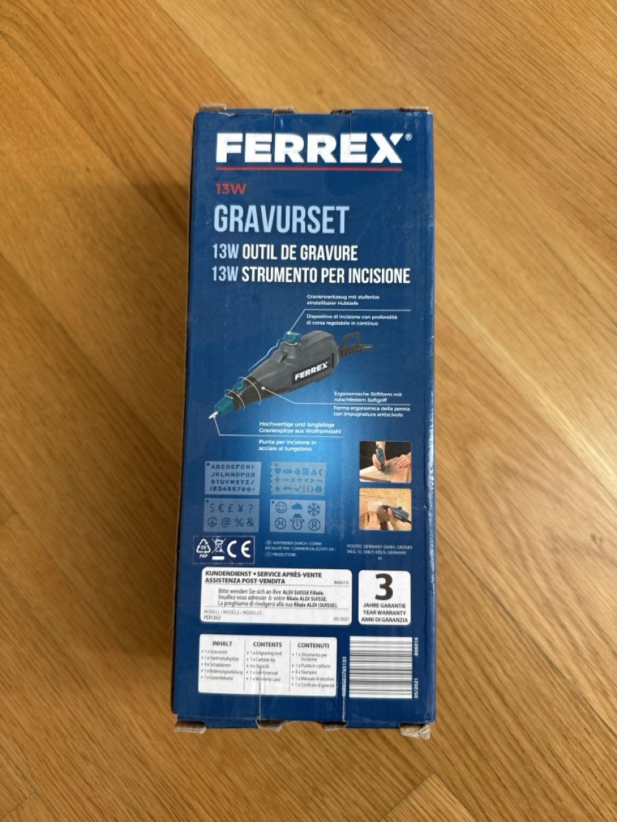 Ferrex Tutti gli attrezzi: FERREX 13W Engraving Tool - Perfect for Fall Crafts! – Nuovo e nell'imballaggio originale da Basel venduto da Nksells 1