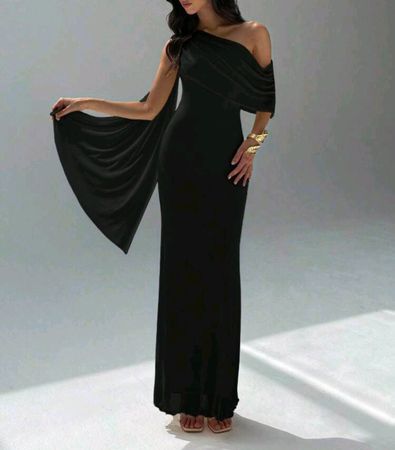 SHEIN │ One-Shoulder Maxi-Kleid │ S