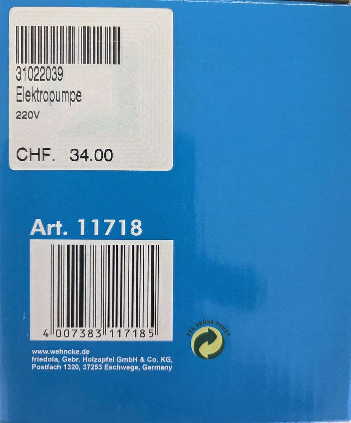 Pumpen & Teile: Elektropumpe 230 V – Neu (gemäss Beschreibung) aus Birr von eiro 1
