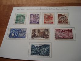 Satz Dienstmarken Liechtenstein, o, mit Überdruck