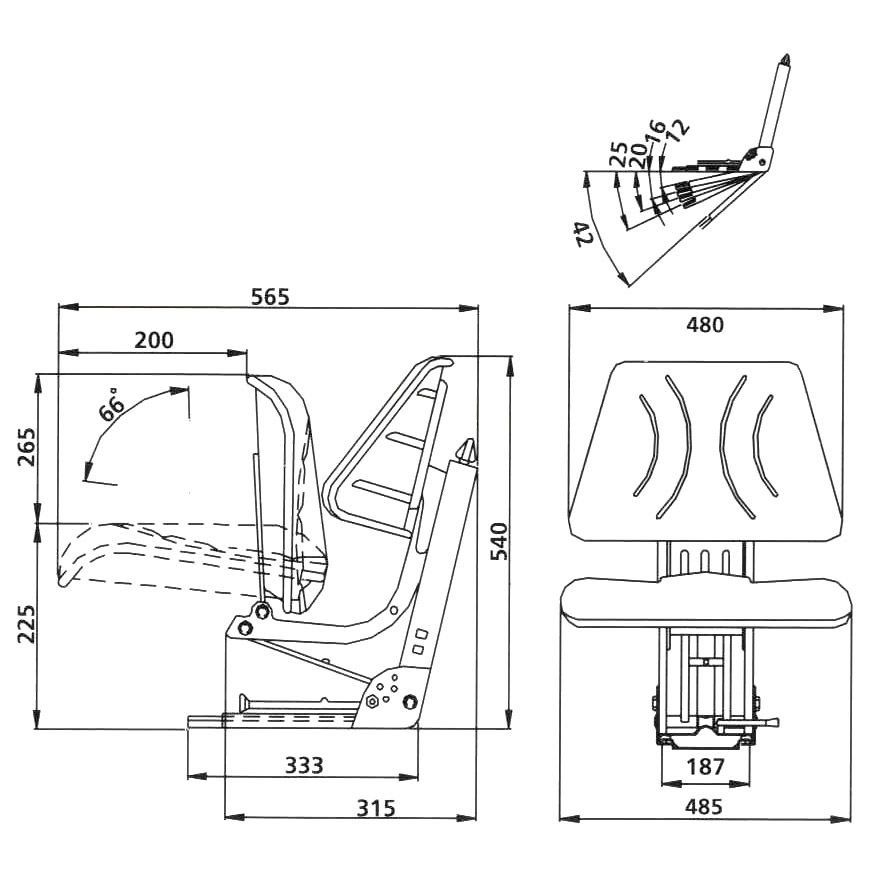 Accessori Trattori &Veicoli agricoli: STAR 11DS Traktorsitz mit PU Schaum – Nuovo e nell'imballaggio originale da Bottighofen venduto da zaap 4