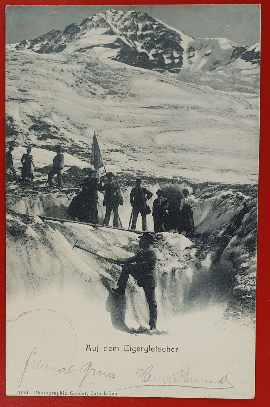 Ansichtskarten: Auf dem Eigergletscher 1904 – Gebraucht aus Kreuzlingen von Rschweiz1