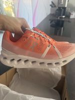 ON Cloudsurfer Damen Laufschuhe Gr. 39 Orange Weiss Sommer N