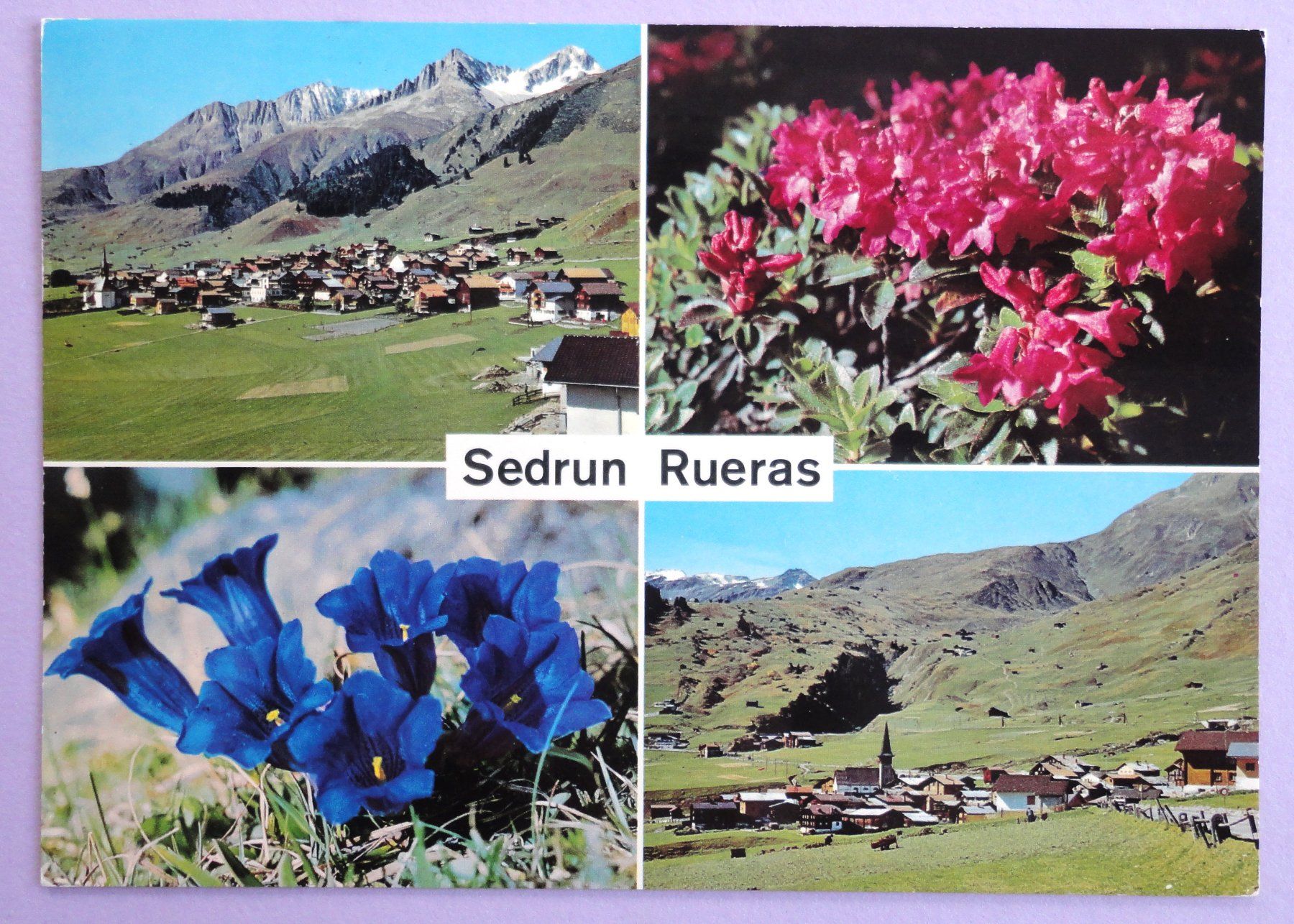 Cartoline postali: Sedrun  und Rueras 1400 m ü.M. – Difettoso da Fétigny venduto da Billy2miny