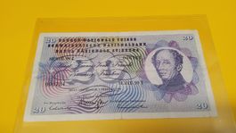 20 CHF Note 1974 - Top Zustand! Selten und Sammlerstück!
