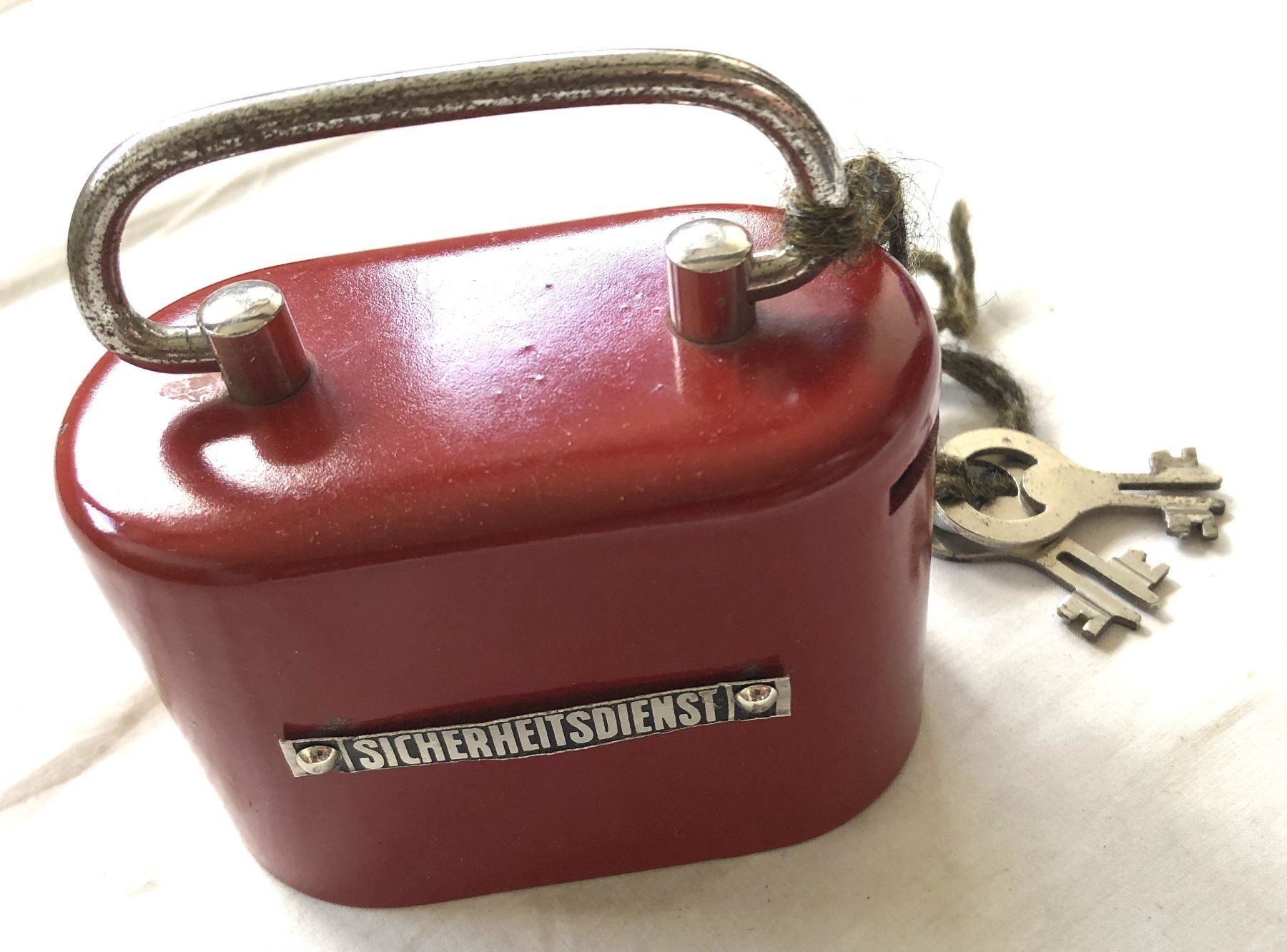 Salvadanai: Altes Sparkässeli / Spardose - "Sicherheitsdienst" – Usato da Schaffhausen venduto da durruti