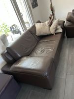 Leder-Sofas zu verkaufen – Braun, guter Zustand