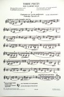 Noten PC-Datei Stravinsky: Three Pieces for Clarinet solo