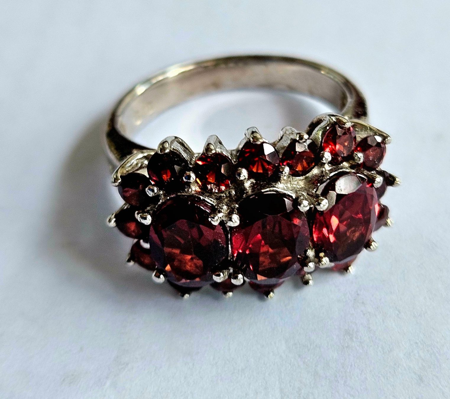 Bagues: Ring Granat Silber Grösse 56 neu – Neuf (Voir description) à Zürich par adriben 1