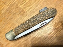 Taschenmesser mit Hirschhorn Jagdmesser Altes Hase Messer