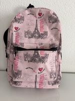 Rucksack rosa mit Paris Motiv