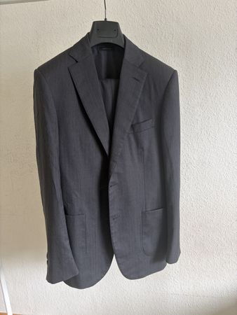 Brioni Herren Sakko Blazer Grau Gr. 46 Made in Italy