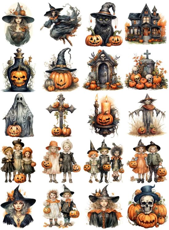 Gothic Halloween Deko Aus Acryl - Hexen Motiv 15x15cm Für Schreibtisch