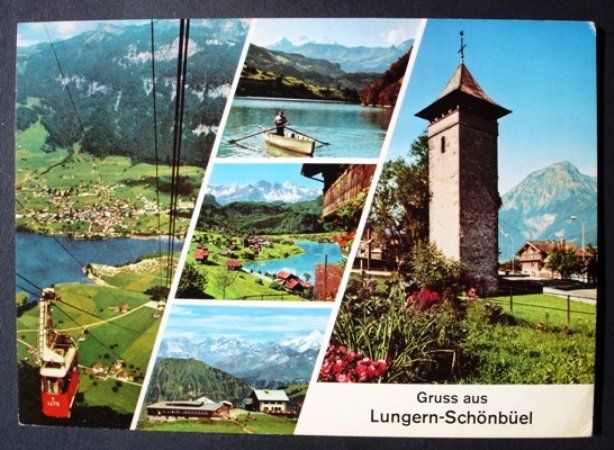 Cartoline postali: 7 x Ansichtskarten LUNGERN – Usato da Jona venduto da philajona
