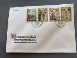Liechtenstein FDC 1962 – Minnesänger (Ausgabetag 6.12.1962)