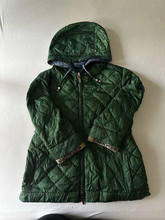 'S MaxMara Green Quilted Jacket with Crystals, Sz. S