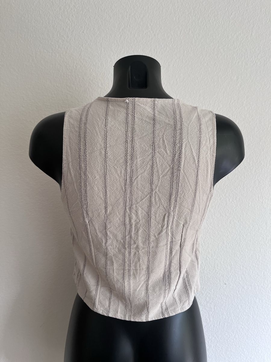 Gilet & Giacche senza maniche: Leinenweste beige gestreift Gr S – Usato da Baden venduto da Didi_sunshine 1