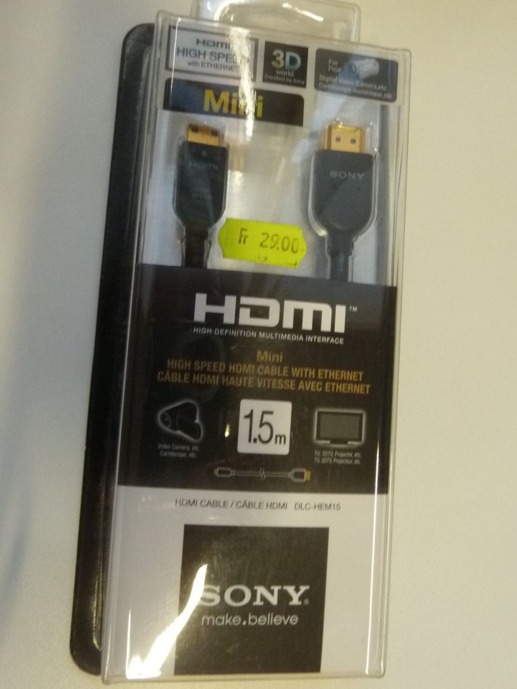 Sony Cavi: Sony  HDMI Kabel DLC-HEM 15 – Nuovo e nell'imballaggio originale da Affoltern am Albis venduto da Sennrtv