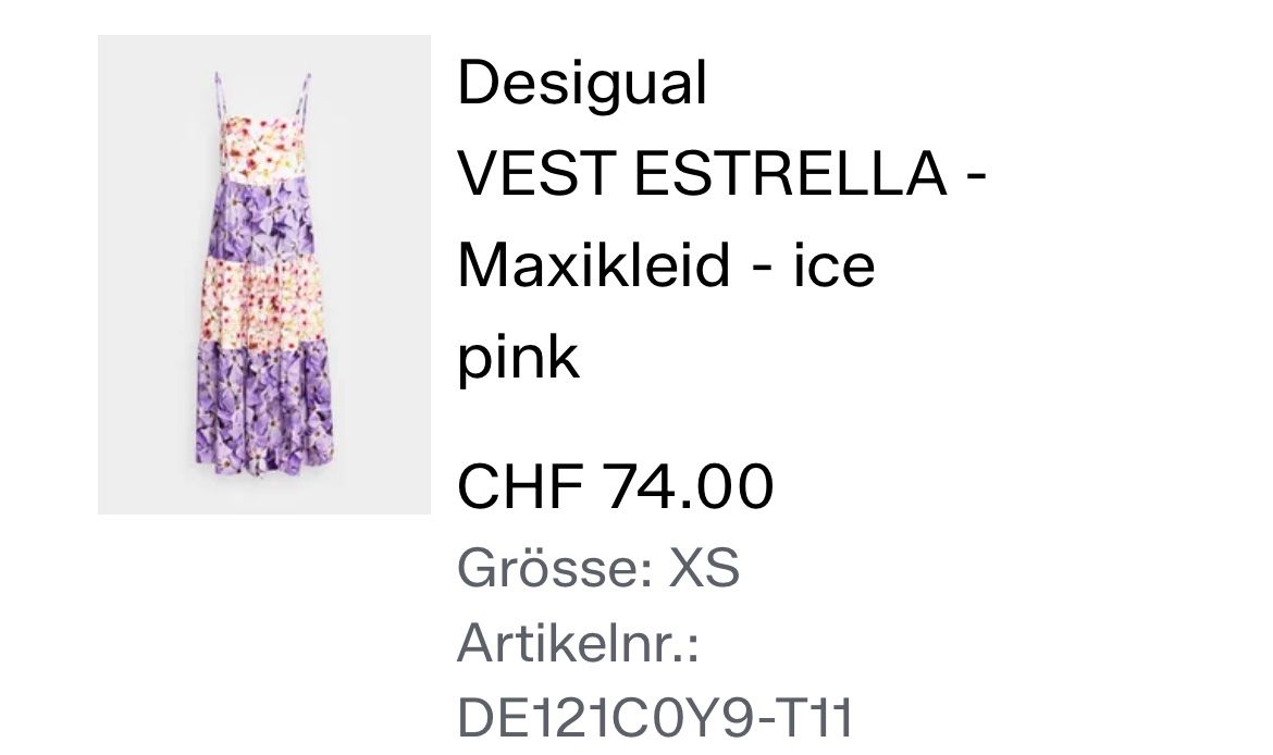 Desigual Kleider: Blütentraum XS von Desigual – Gebraucht aus Heiden von sab_rzm2 2