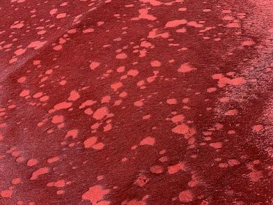 Tappeti: Kuhfell Teppich Red Metalic – Nuovo e nell'imballaggio originale da Arbedo venduto da patagonialeatherrugs 2