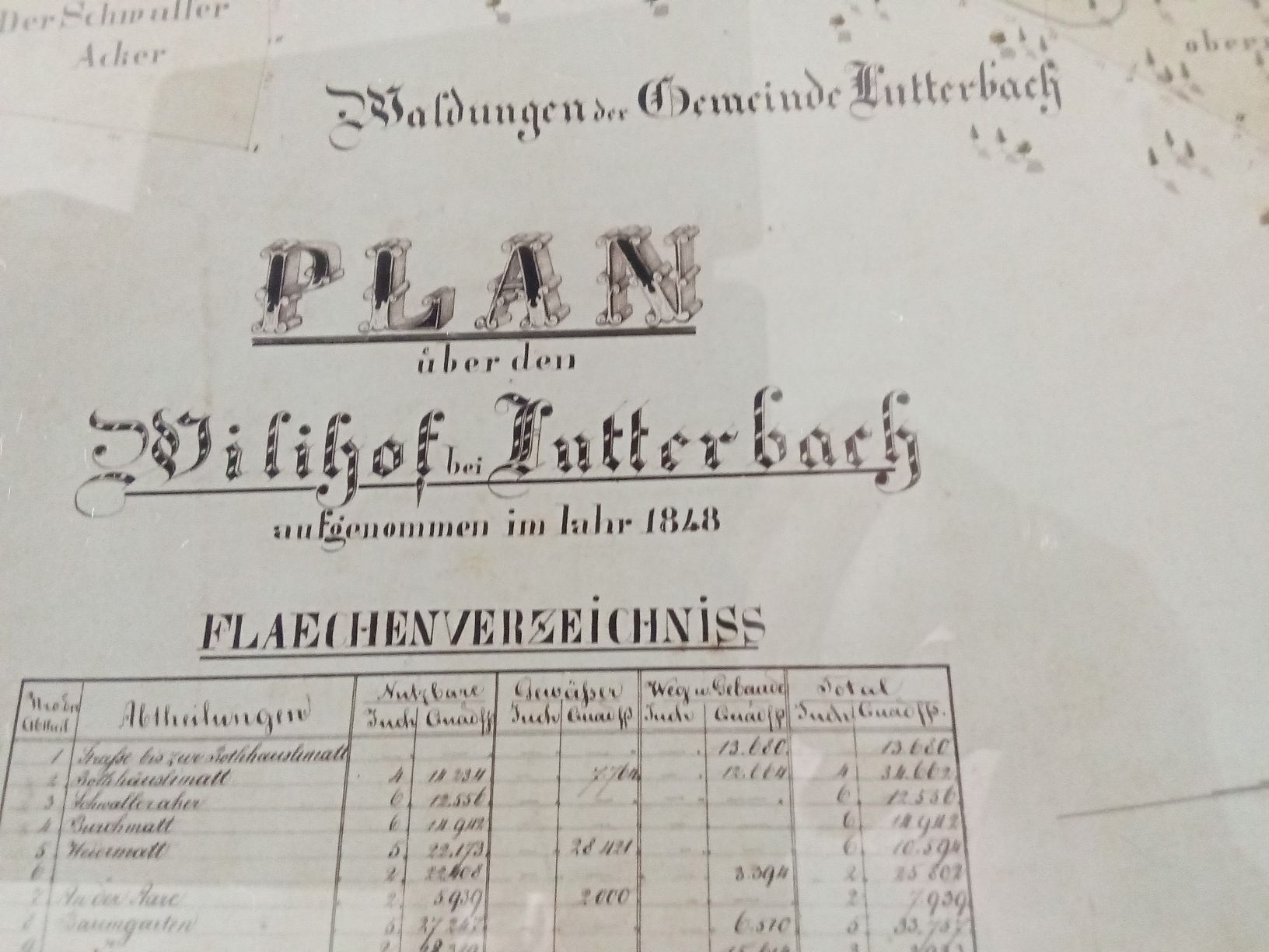 Cartes géographiques & atlas: LANDKARTE :PLAN WILIHOF LUTTERBACH 1848 – D'occasion à Muri BE par Alk 4