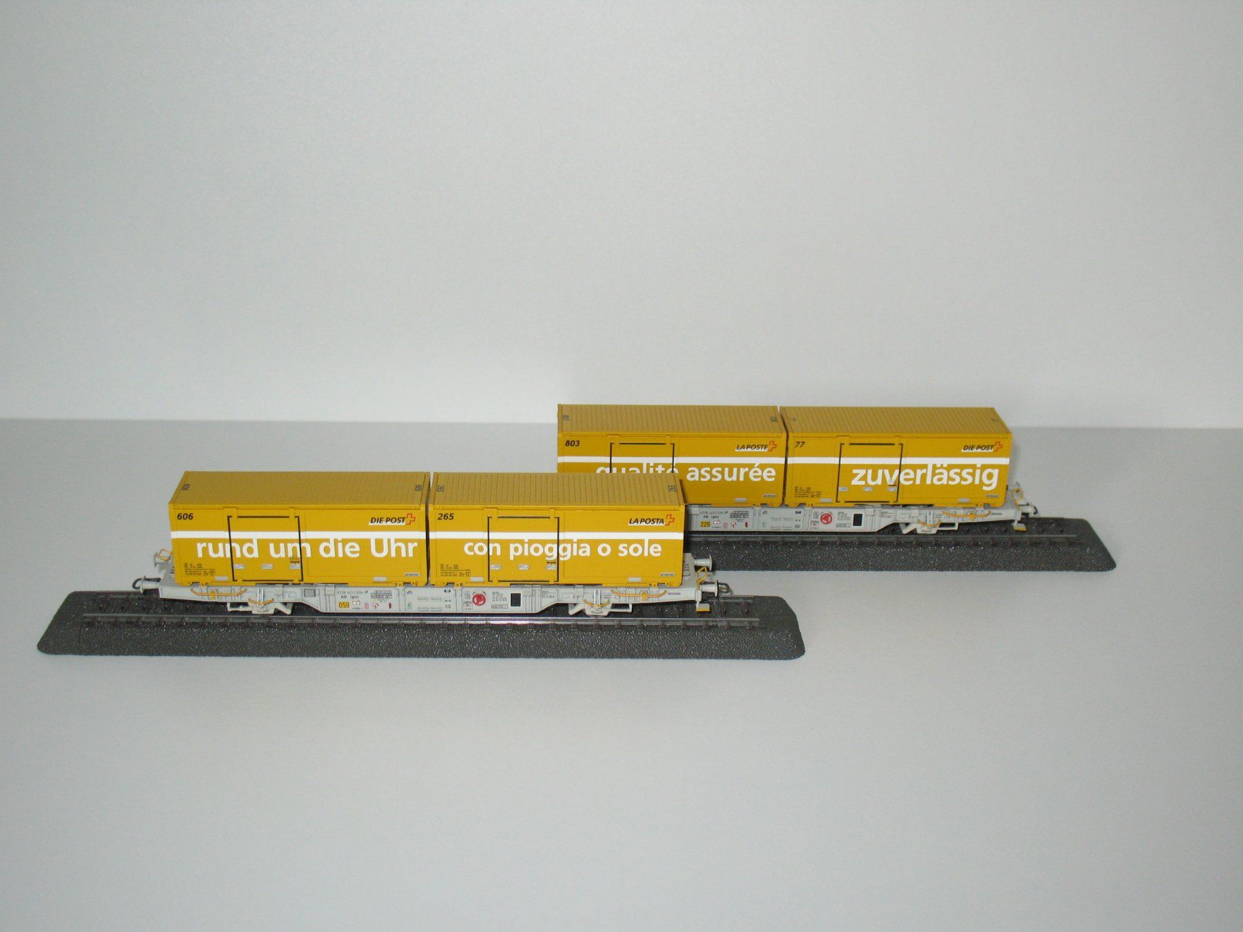 Liliput Modellini di ferrovie: SBB Containertragwagen-Set "Schweizer Post" / Liliput 240035 – Usato da Ettiswil venduto da Caapraibex 8