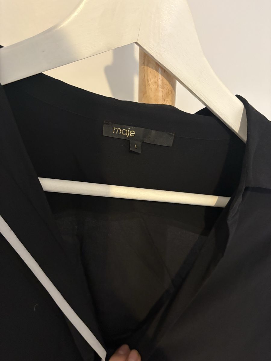 Maje Blusen: Maje black silk blouse 100% - Size 36 – Gebraucht aus Genève von ane_dr7w 2