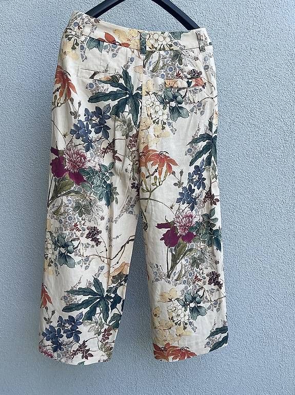 Pantaloni: Seductive Leinenhose Gr. 38 | Floraler Print – Usato da Horgen venduto da ts5_8tgx 3