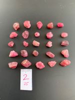 25 burmesische rohe Rubine