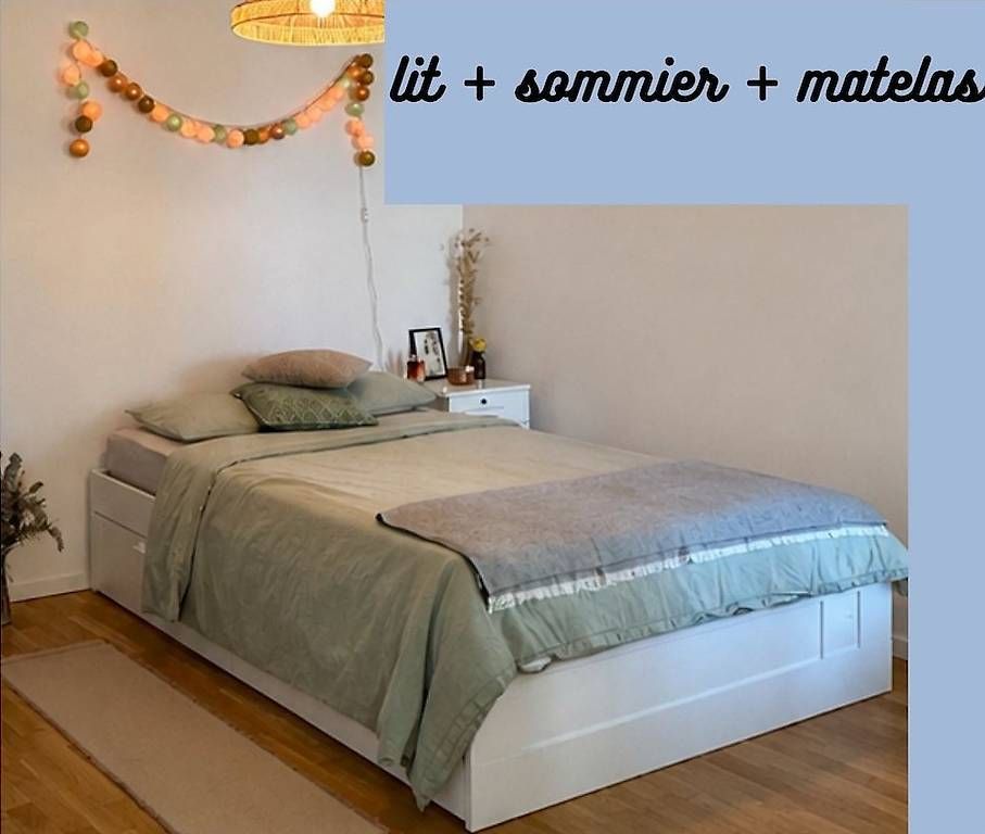Ikea Letti: Lit avec sommier et matelas – Usato da Fribourg venduto da cam_w6zx