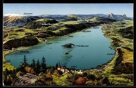 AK Erlach, Bielersee mit St. Petersinsel
