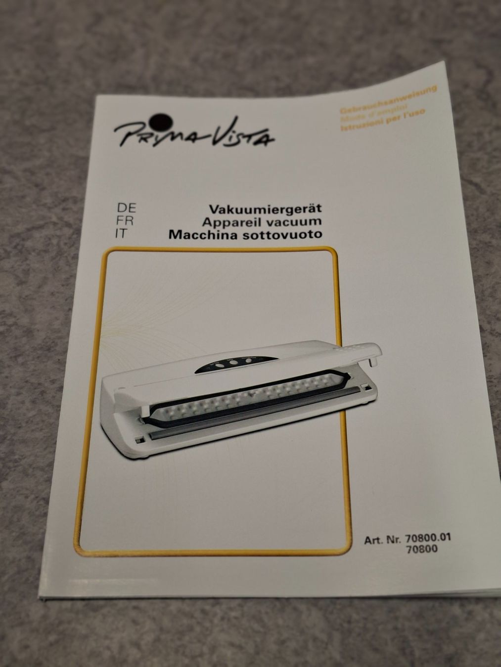 Elettrodomestici da cucina: Vakuumiergerät - Prima Vista – Usato da Walenstadt venduto da Tschuebae 2