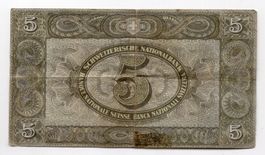 (698) Schweiz, 5 Franken Banknote 1926, rares Jahr