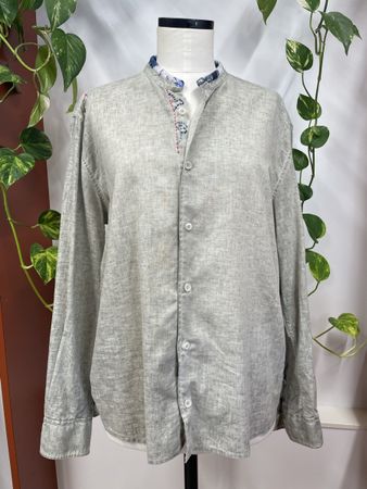 Bluse grün BOB Leinen-Baumwolle