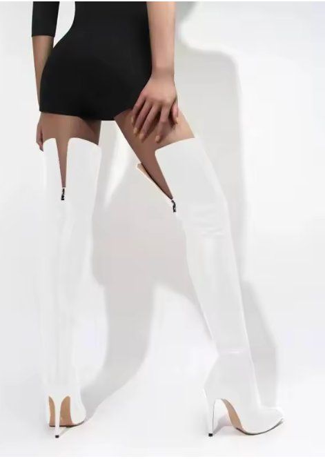 Herrenschuhe: Overknee Leder Gr.45 /Gr.44weiss Fetisch – Neu (gemäss Beschreibung) aus bischofszell von Powergirl6 1