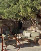 Gemütlicher Garten Lounge Sessel mit Kissen