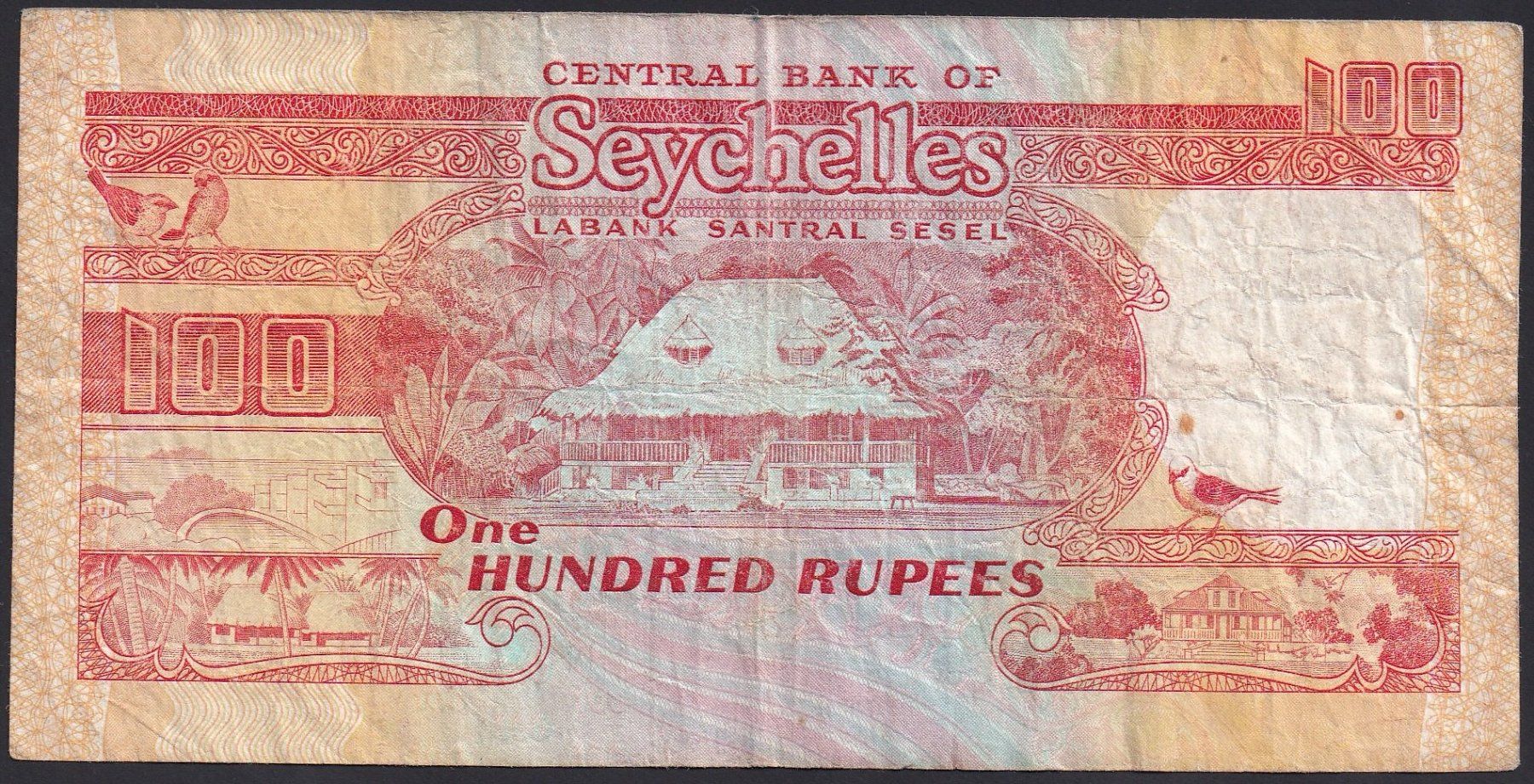 Banknoten: Seychelles 100 Rupees 1989 – Gebraucht aus Brugg AG von banknoten_muesli 1