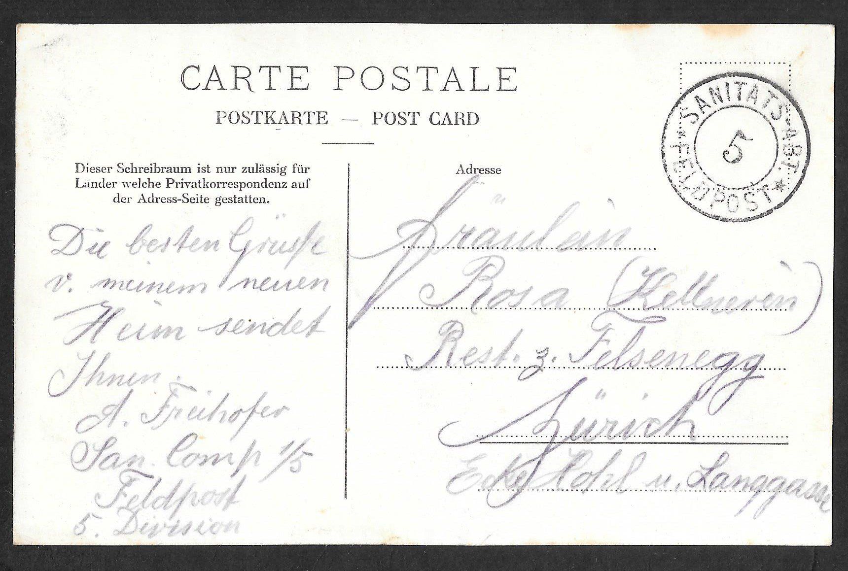 Cartoline postali: Wolfwil 4 Bilder Postbureau Tuchwarenhandlung Lithoähnlich – Usato da Olten venduto da clotaldi 1