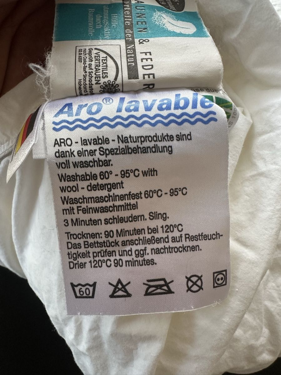 Decken: Daunendecke 100x135 cm Karo Step waschbar – Gebraucht aus Schweizersholz von and_r5gv 3