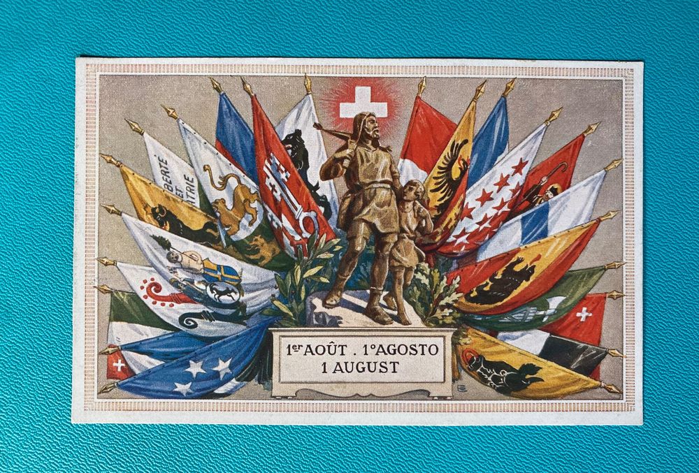 1 Private Postkarte Schweizer Bundesfeier 1 August Gebraucht In 