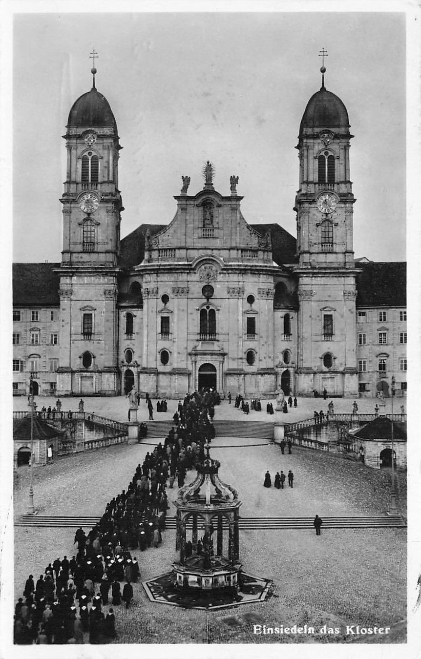 Cartoline postali: Einsiedeln das Kloster – Usato da Biasca venduto da Blenio71