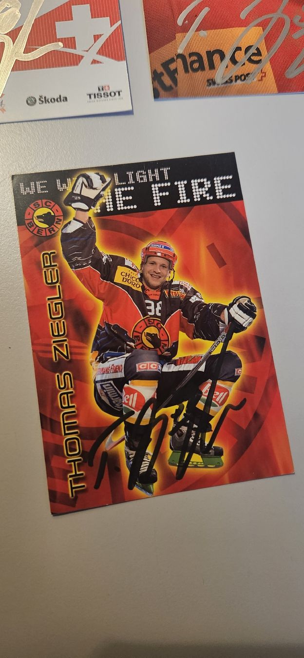 Autografi: Thomas Ziegler SC Bern Autogrammkarten x3 – Usato da Belp venduto da Ginus85 1